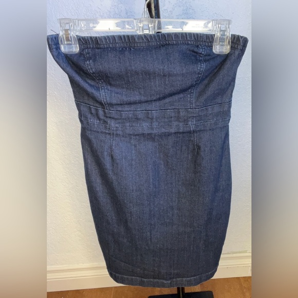 Forever 21 Strapless Blue Denim Mini Dress (S) - Picture 15 of 15